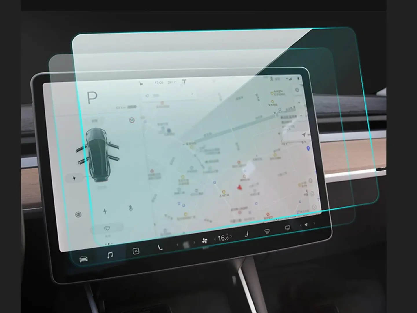 Centre Console Screen Protector Model Y/3 and 3 Highland